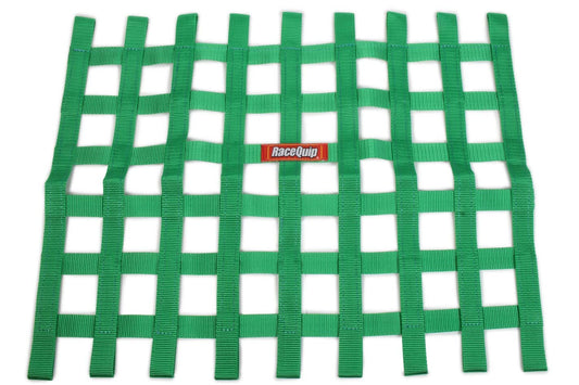 RACEQUIP Ribbon Window Net Green Non-SFI 18in x 24in RACEQUIP