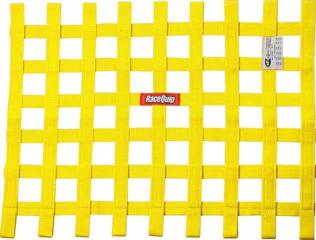 RACEQUIP Ribbon Window Net SFI Yellow RACEQUIP