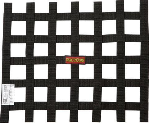 RACEQUIP Ribbon Net 15x18 SFI Black RACEQUIP