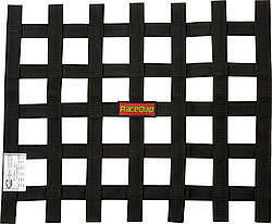 RACEQUIP Ribbon Net 18x21 SFI Black RACEQUIP