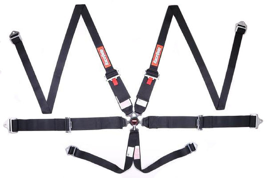 RACEQUIP 6pt Harness Camlock HNR Black SFI RACEQUIP