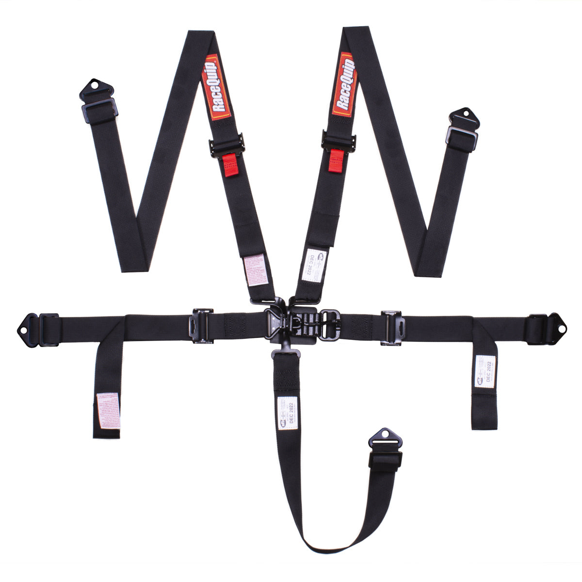 RACEQUIP Harness 5pt L&L 2in P/D Lap Black SFI 16.1 RACEQUIP