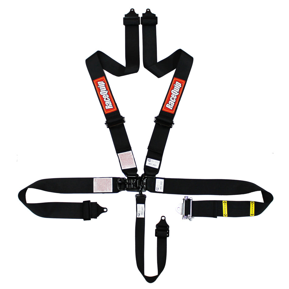 RACEQUIP 5pt Harness Ratchet L&L Black RACEQUIP