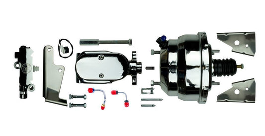 Chrome 8in Dual Booster and Master Cylinder RIGHT STUFF DETAILING