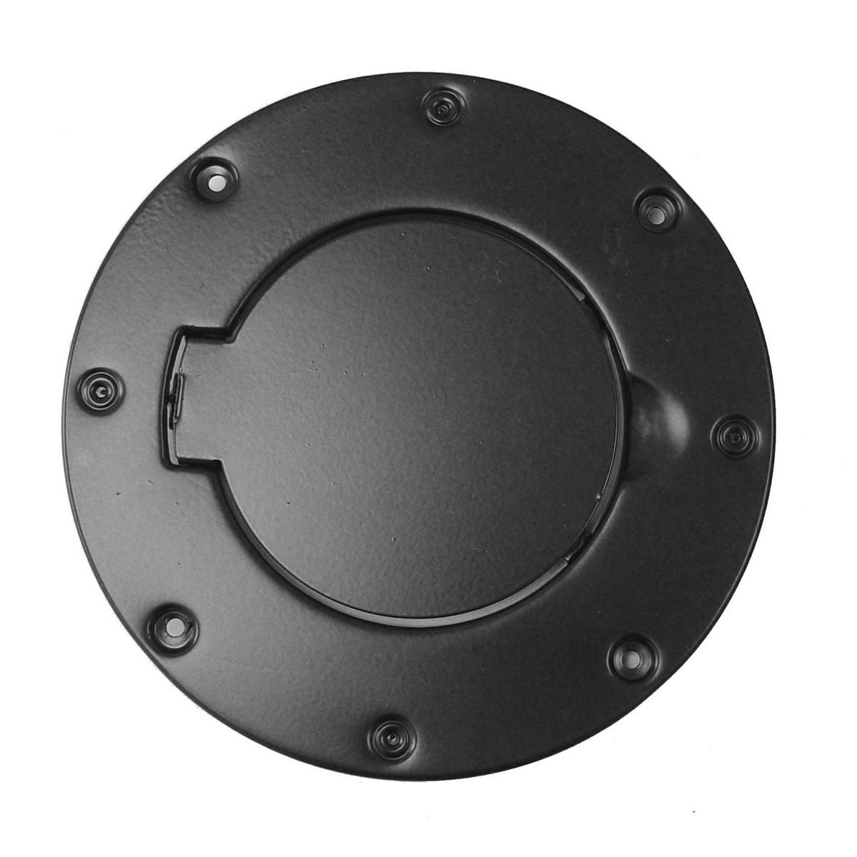 Non-Locking Gas Cap Door Black 97-06 Jeep Wran RUGGED RIDGE