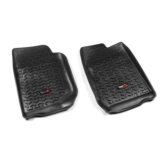 Floor Liners Front Black 07-13 Jeep Wrangler RUGGED RIDGE