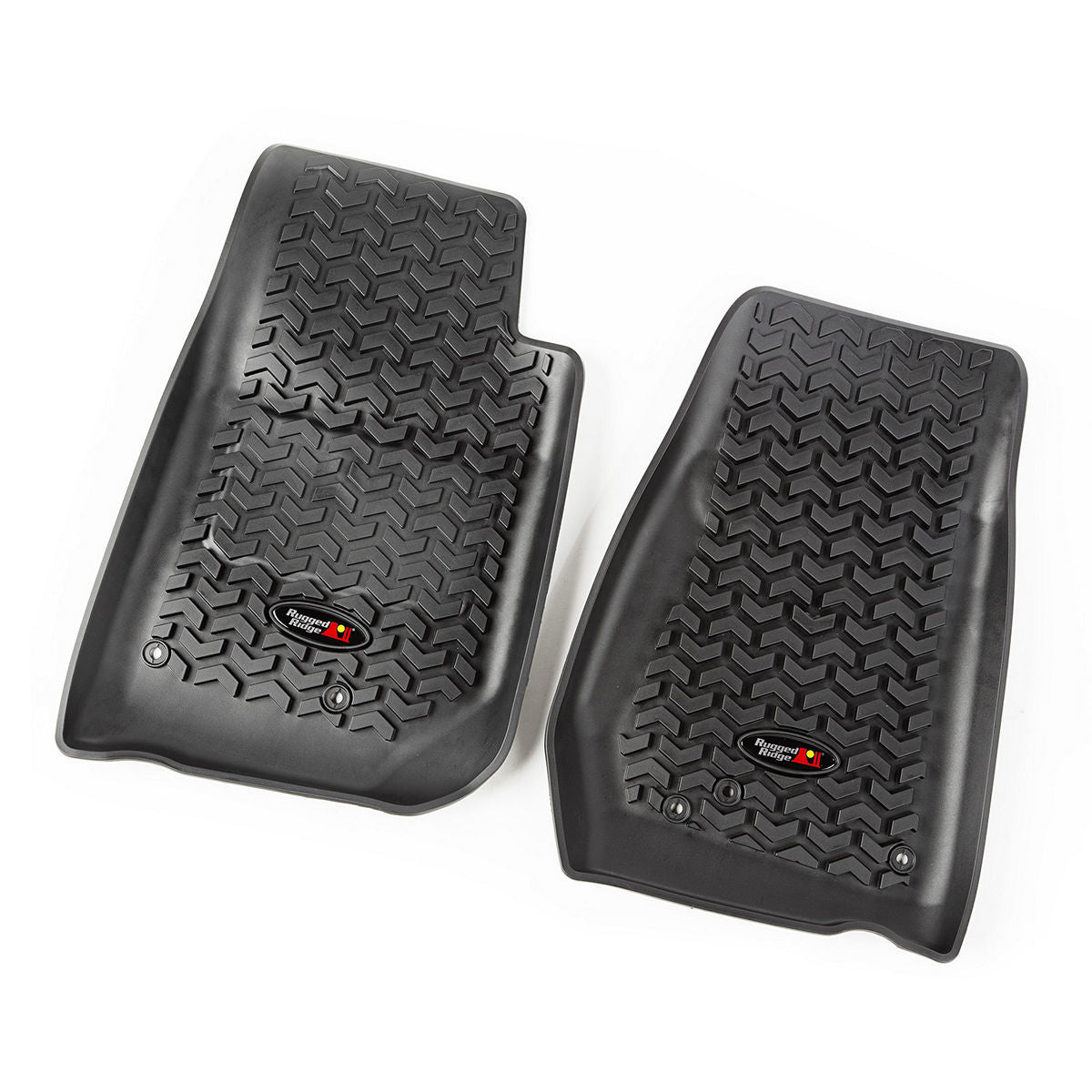 Floor Liners Front Black 14-18 Jeep Wrangler RUGGED RIDGE