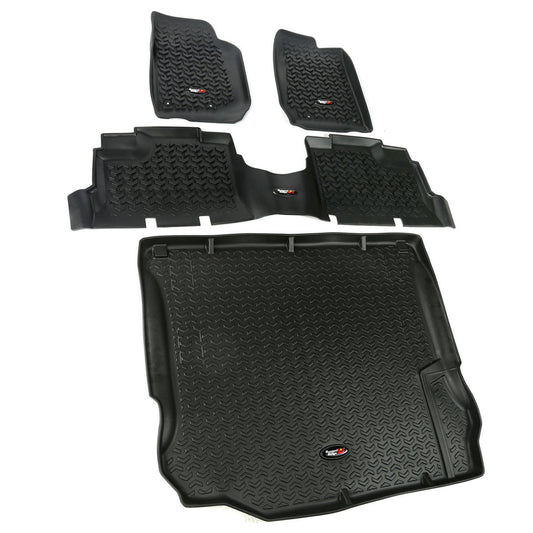 Floor Liner Kit Black 4 Door 11-18 Jeep Wrang RUGGED RIDGE