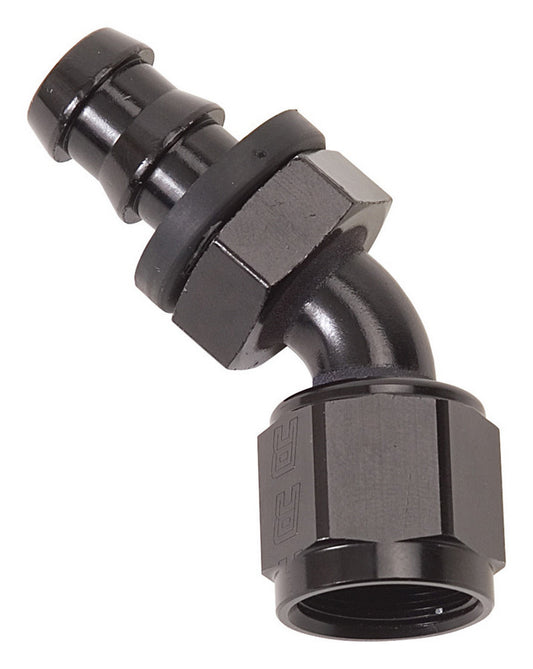 RUSSELL Twist-Lok Hose End #10 45 Deg Black RUSSELL