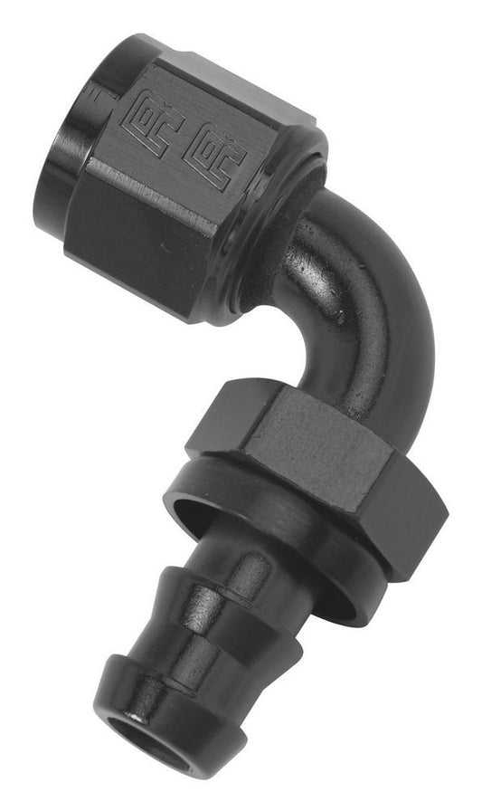 RUSSELL Twist-Lok Hose End #6 90 Deg Black RUSSELL