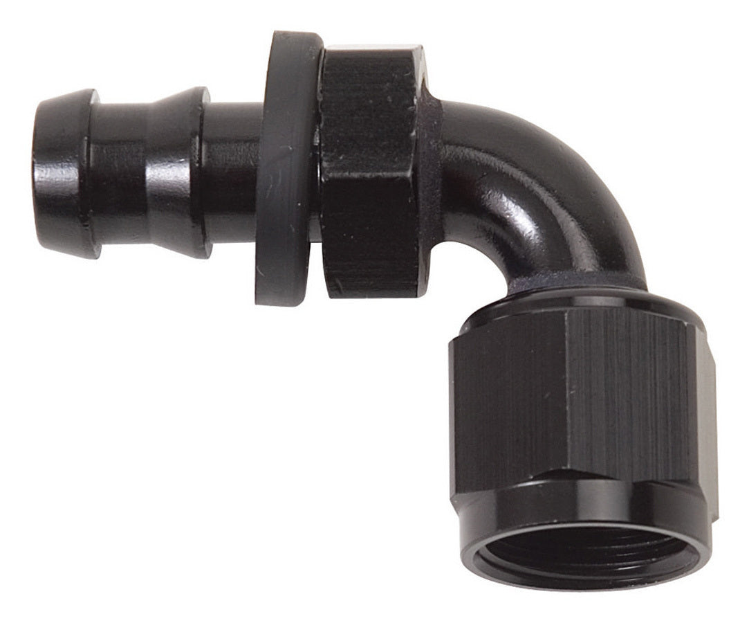 RUSSELL Twist-Lok Hose End #8 90 Deg Black RUSSELL