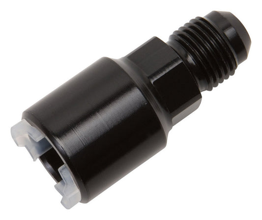 RUSSELL Push-On EFI Fitting #6 to 3/8in Hard Tube Black RUSSELL