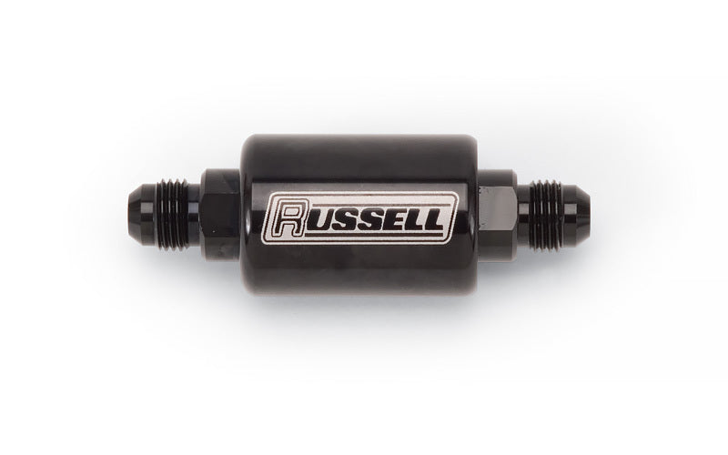 RUSSELL Check Valve 8an Male to 8an Male Black Anodize RUSSELL