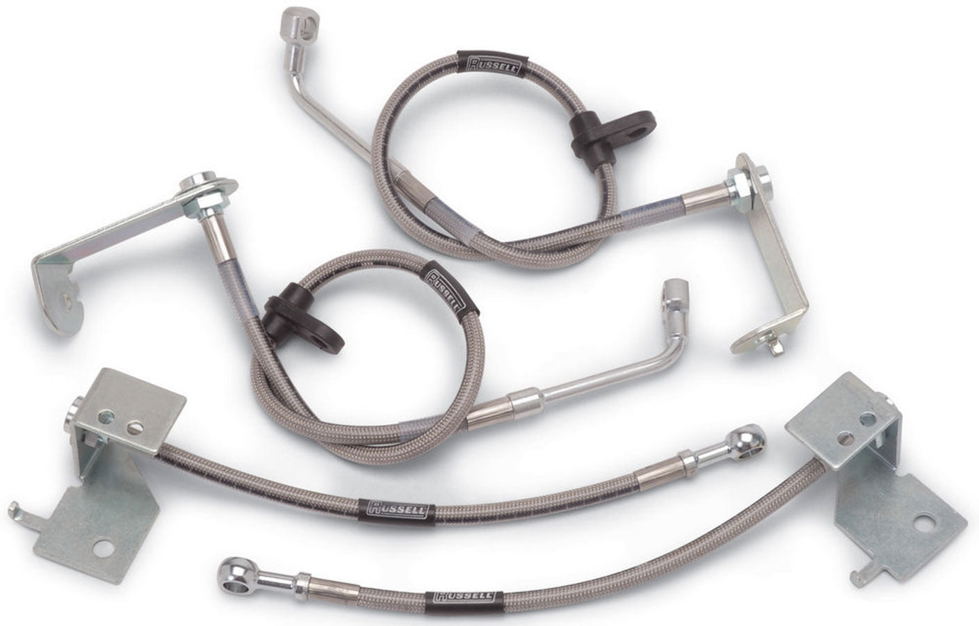 RUSSELL Brake Hose Kit 05-12 Mustang w/ ABS RUSSELL