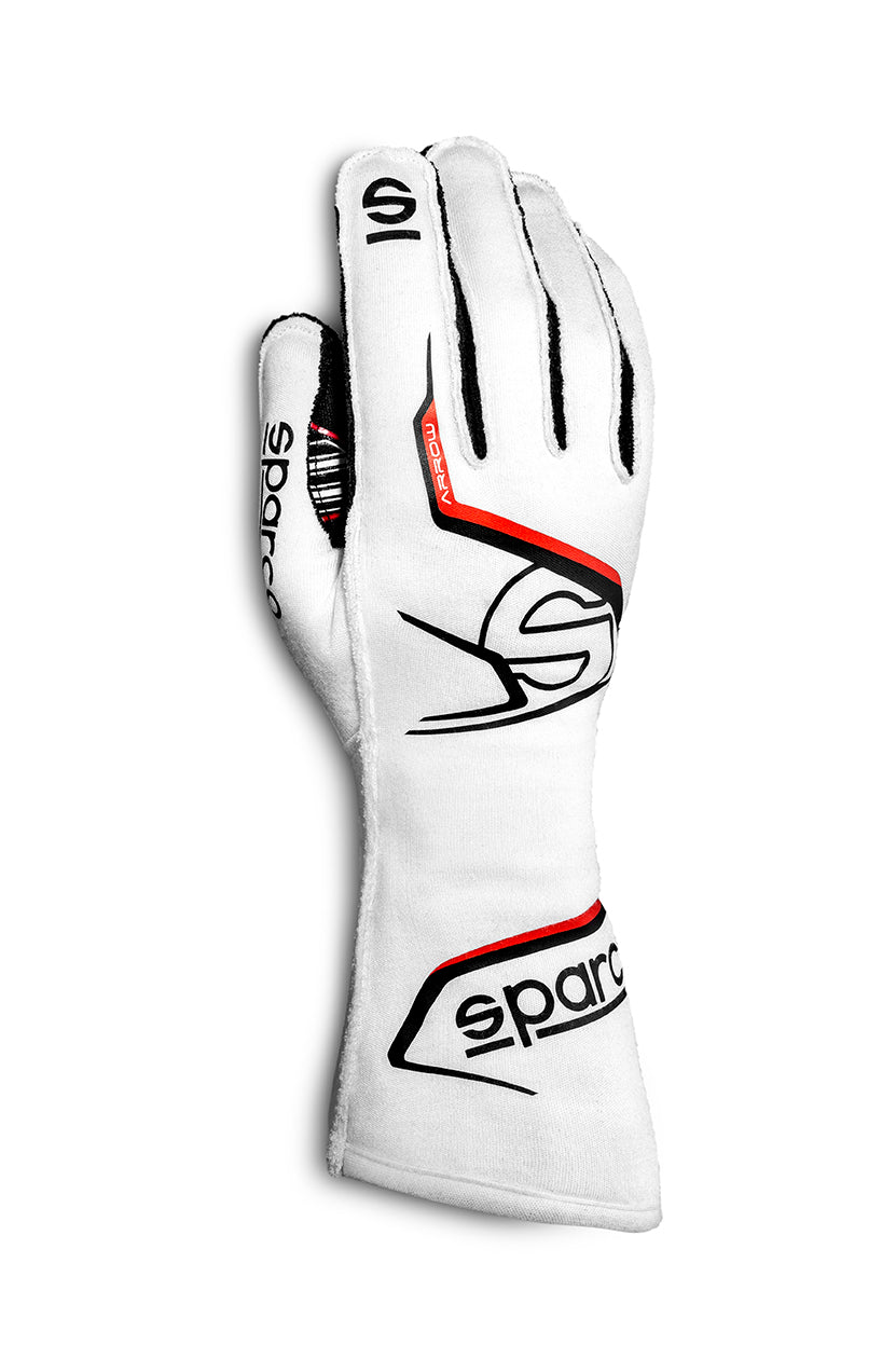 Glove Arrow Medium White / Black SPARCO