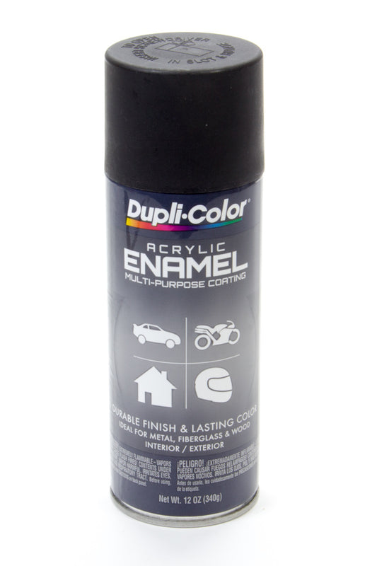 Flat Black Enamel Paint 12oz DUPLI-COLOR/KRYLON