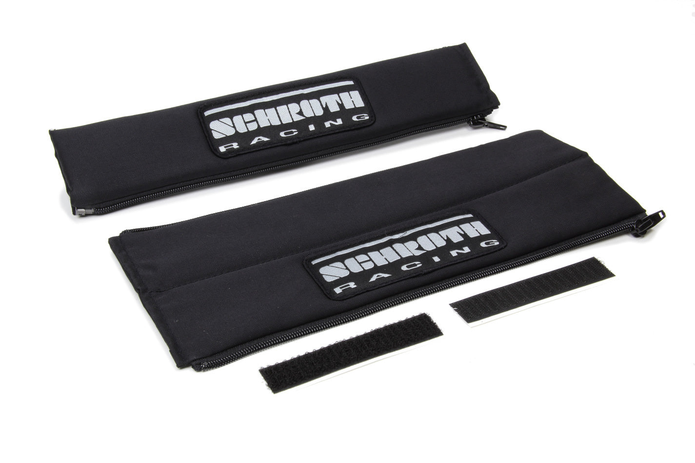 Harness Pads 2in Wide Black w/ Silver Patch SCHROTH RACING