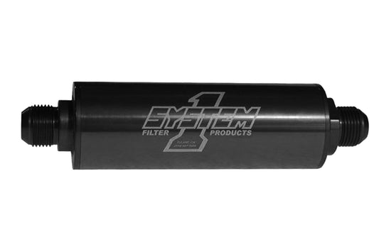 Inline Fuel Filter - #10 Billet - Black SYSTEM ONE