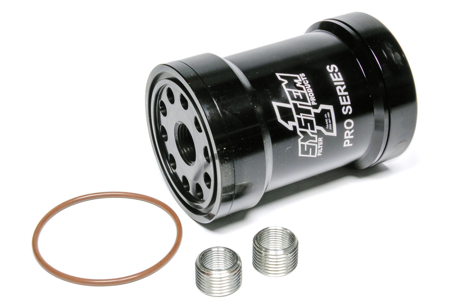 Billet Oil Filter w/Blt Cap 75 Micron - Black SYSTEM ONE