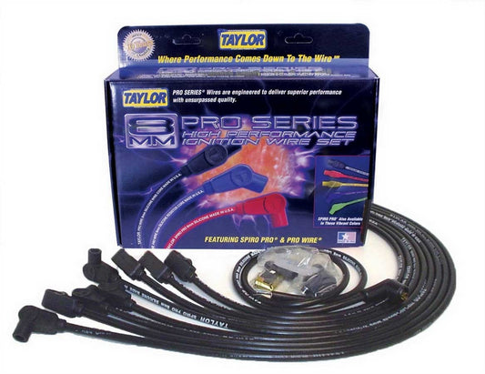 SBC 8MM Pro Race Wires- Black TAYLOR/VERTEX