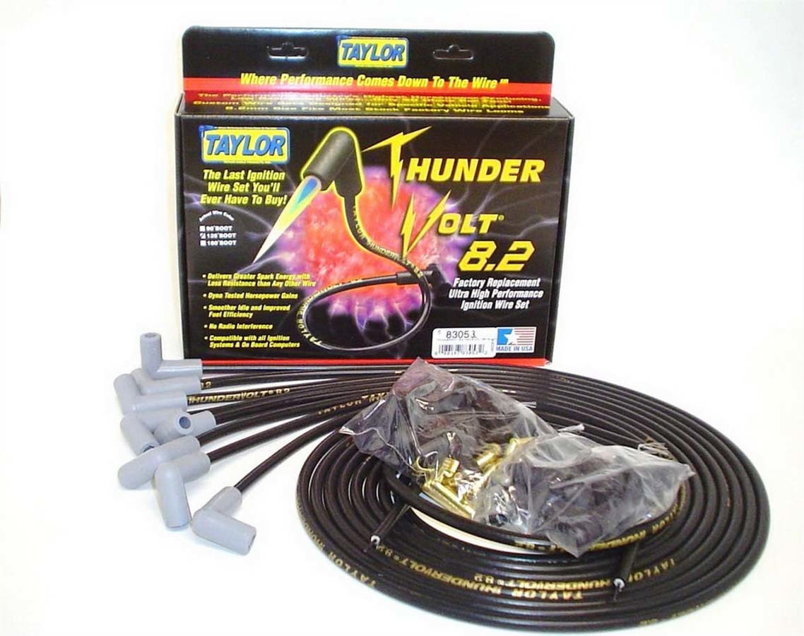 Univ Thundervolt Plug Wire Set 90 deg Black TAYLOR/VERTEX