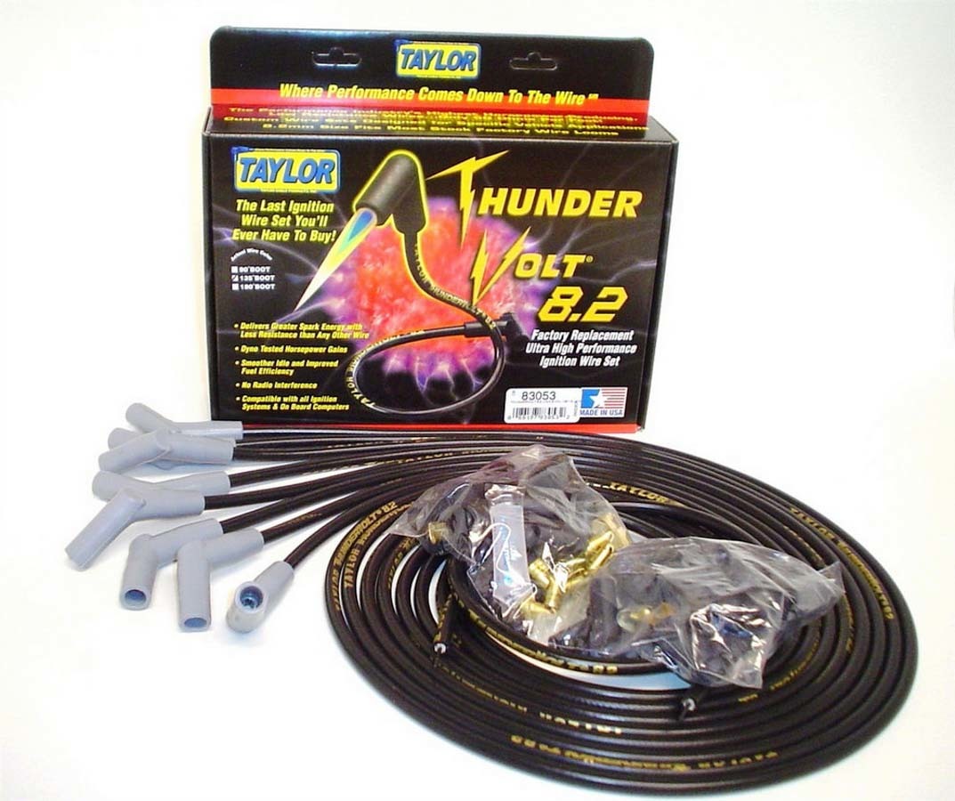 Univ Thundervolt Plug Wire Set 135 deg Black TAYLOR/VERTEX