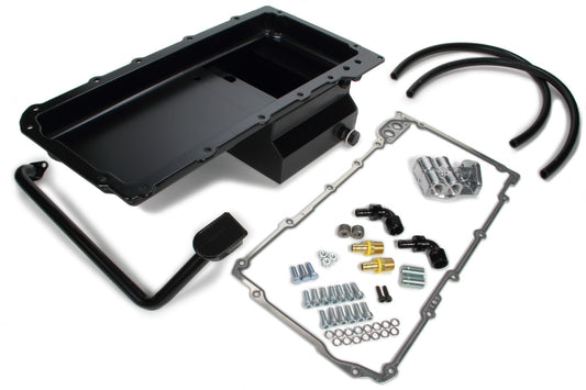 TRANS-DAPT 67-69 Camaro Black LS Swap Oil Pan/Filter Kit TRANS-DAPT