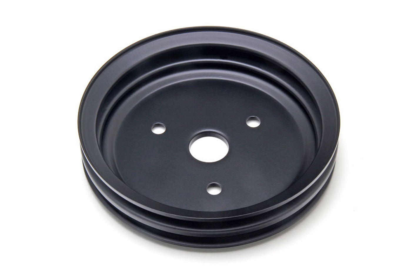 TRANS-DAPT SBC SWP Crankshaft Pulley 2 Groove Black TRANS-DAPT