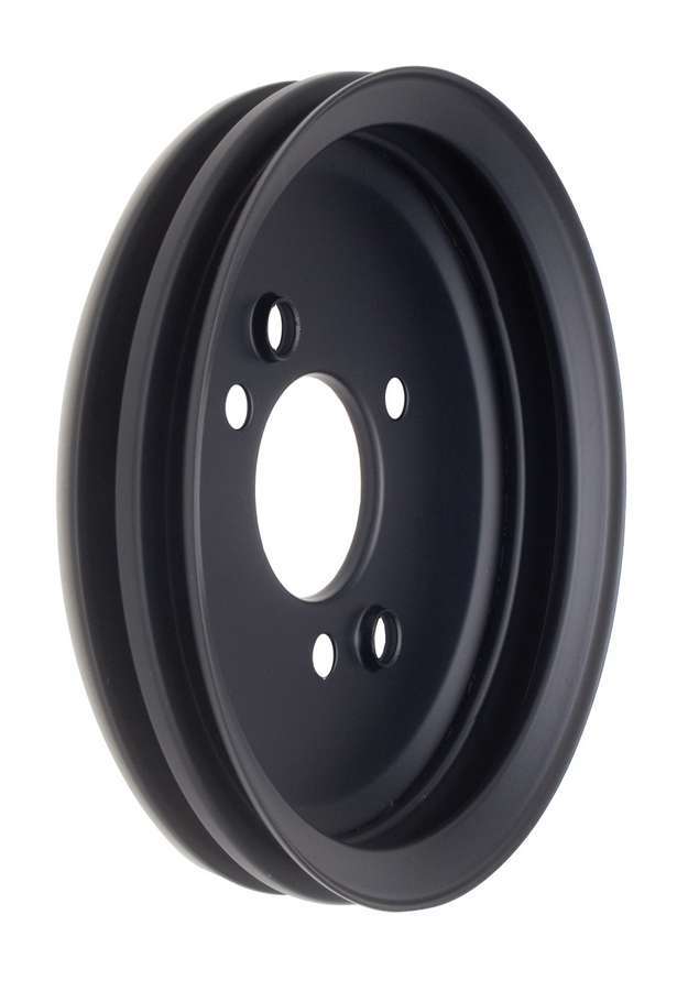 TRANS-DAPT BBC SWP Crankshaft Pulley 2 Groove Black TRANS-DAPT