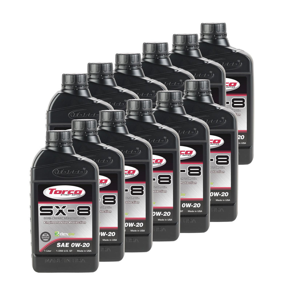 TORCO SX-8 0w20 Synthetic Oil Case 12x1 Liter Dexos1 TORCO