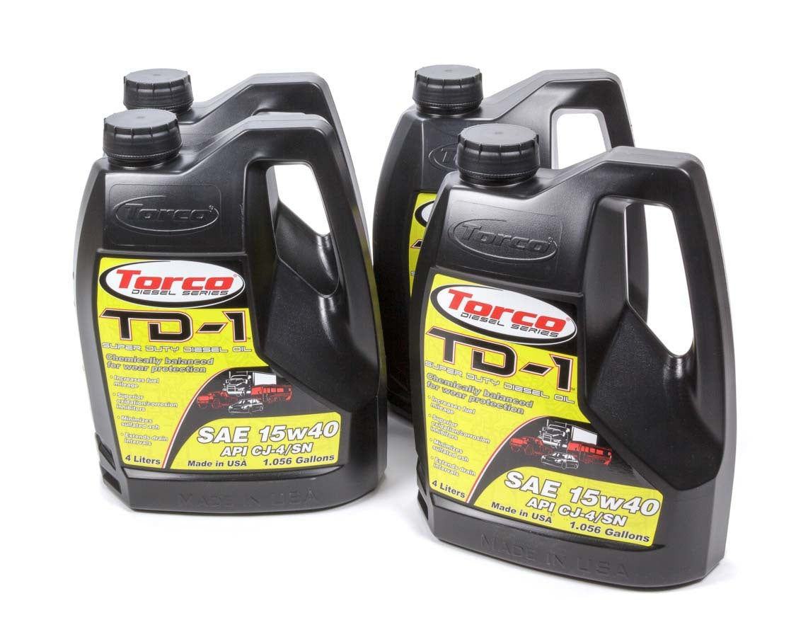 TORCO TD-1 Super Diesel 15w40 Case 4 x 4-Liter Bottles TORCO