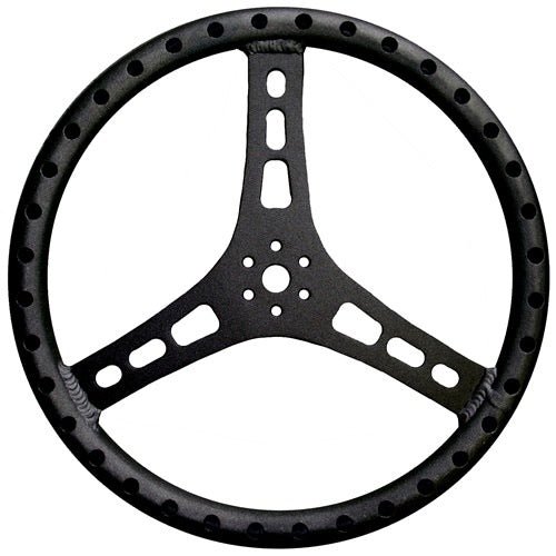 TRIPLE X RACE COMPONENTS Steering Wheel 15in Dia 1-1/8in Tube Black TRIPLE X RACE COMPONENTS