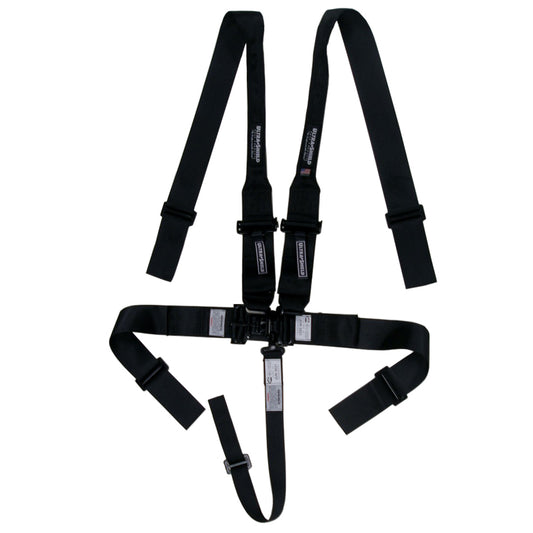 ULTRA SHIELD Harness 5pt Black HANS Shoulder 3in Pull-Down ULTRA SHIELD