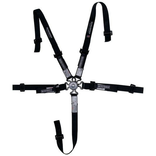 ULTRA SHIELD Harness Junior C/L 5pt Blk Indiv Shlder 3in P/D ULTRA SHIELD