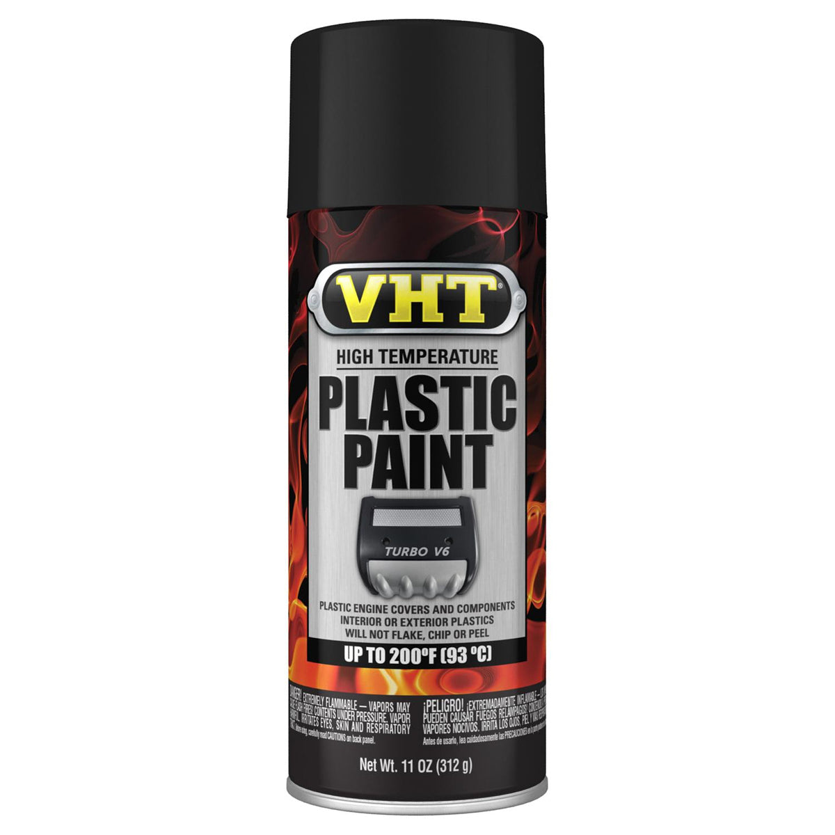 VHT High Temperture Plastic Paint Matte Black 11oz. VHT