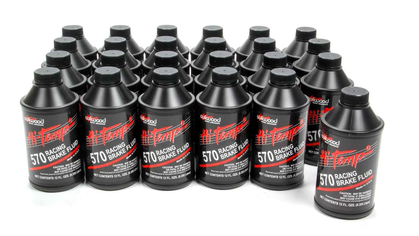 WILWOOD Brake Fluid 570 Temp Case (24) 12oz WILWOOD