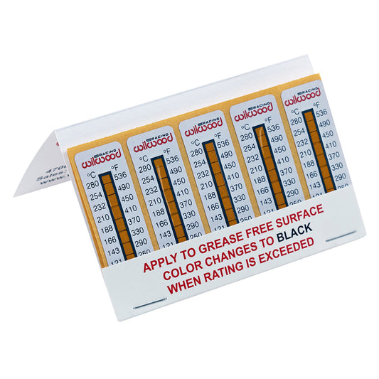 WILWOOD Temperature Measuring Indicator Strips 10pk WILWOOD