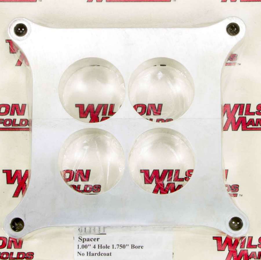 WILSON MANIFOLDS Carburetor Spacer - 4150 1in 4-Hole 1.750in WILSON MANIFOLDS