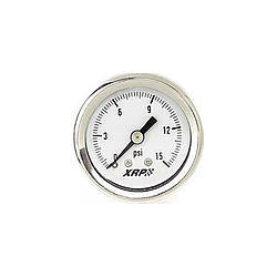 XRP-XTREME RACING PROD. 0-15 Fuel Pressure Gauge Liquid Filled XRP-XTREME RACING PROD.