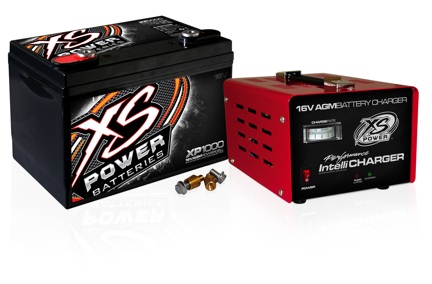 AGM Battery 16V 2 Post w/15A IntelliCharger XS POWER BATTERY