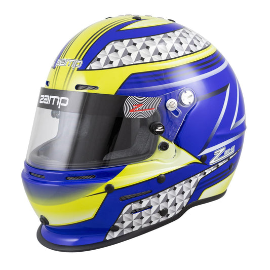 ZAMP Helmet RZ-62 Aramid Mix L Blu/Grn SA2020 ZAMP