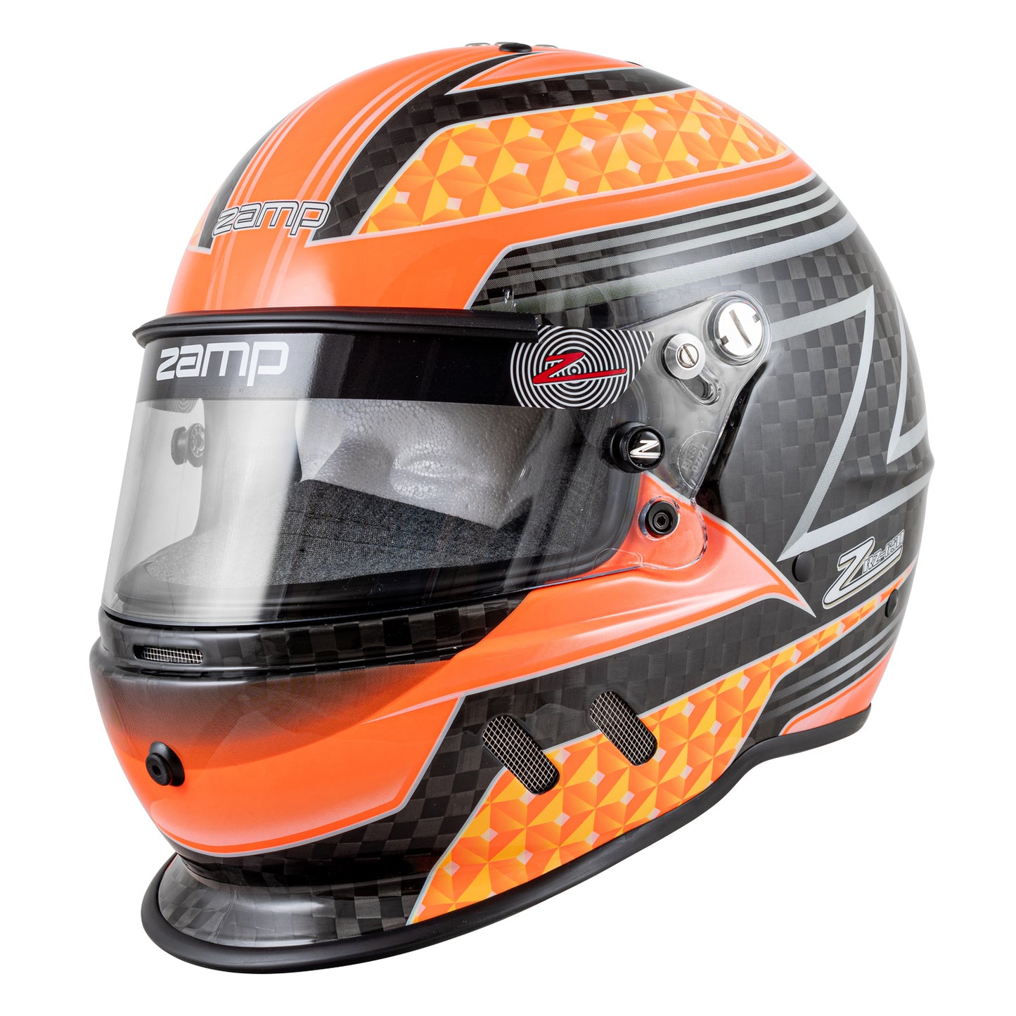 ZAMP Helmet RZ-65D Carbon L Flo Org/Yel SA2020 ZAMP