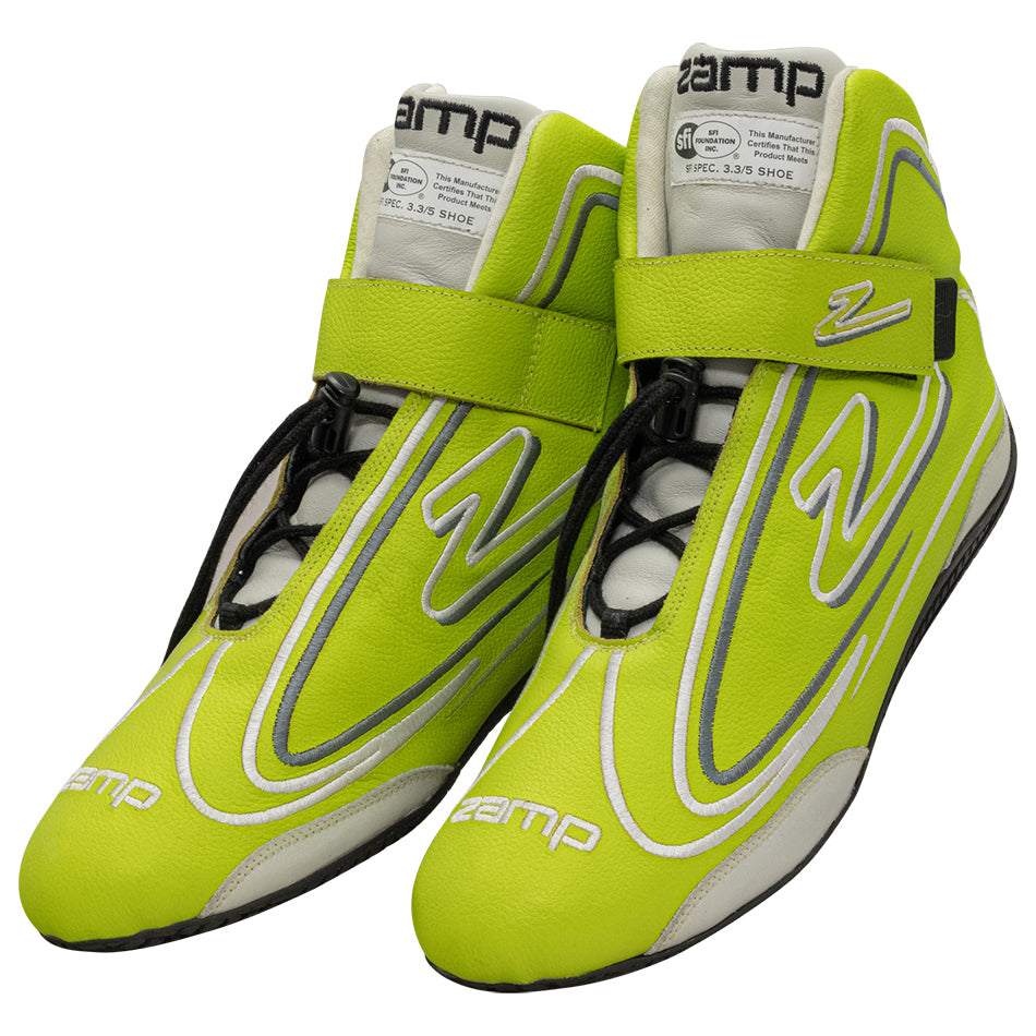 ZAMP Shoe ZR-50 Neon Green Size 9 SFI 3.3/5 ZAMP